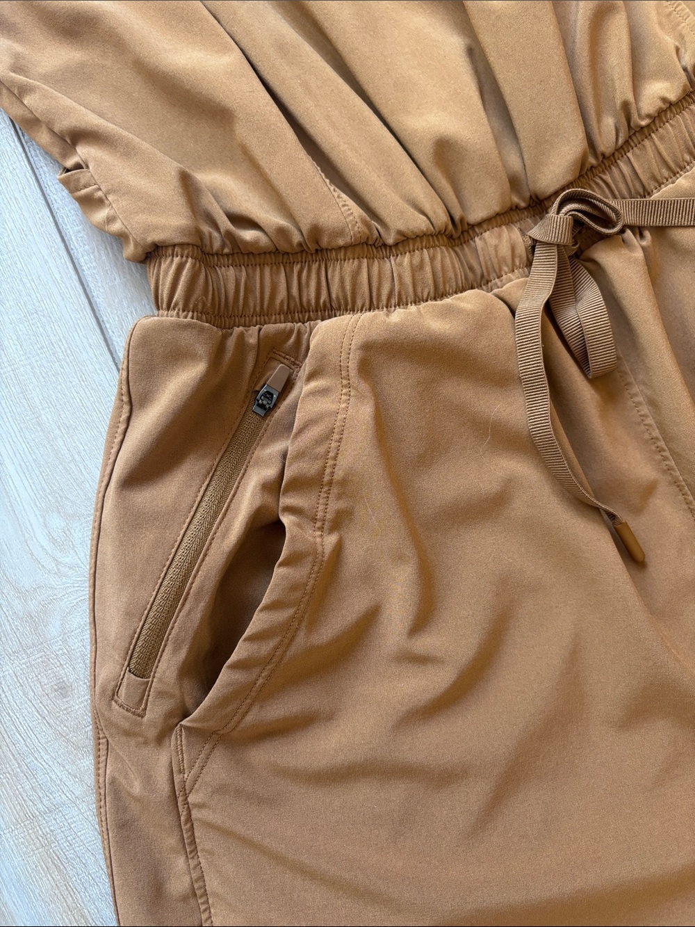 All In Motion - S - Sleeveless One-Piece Romper in Brown - Picture 3 of 7